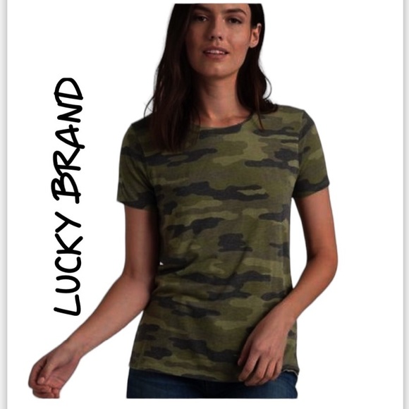 Lucky Brand Tops - LUCKY BRAND RARE SIZE 1X CAMO TEE NWT